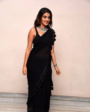In Pics: Nidhhi Agerwal In Black Saree At Ismart Shankar Pre Release Event | Picture 1662728