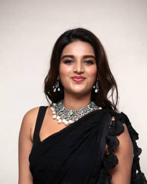 In Pics: Nidhhi Agerwal In Black Saree At Ismart Shankar Pre Release Event | Picture 1662762