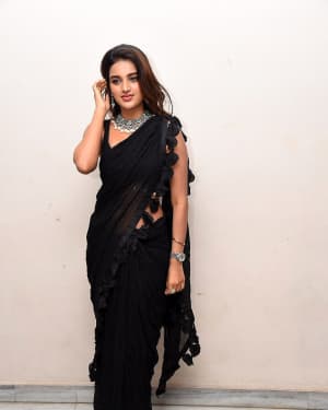 In Pics: Nidhhi Agerwal In Black Saree At Ismart Shankar Pre Release Event | Picture 1662706