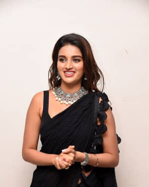 In Pics: Nidhhi Agerwal In Black Saree At Ismart Shankar Pre Release Event | Picture 1662719