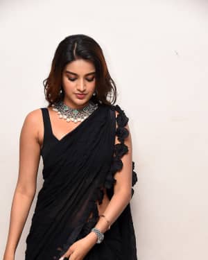 In Pics: Nidhhi Agerwal In Black Saree At Ismart Shankar Pre Release Event | Picture 1662704