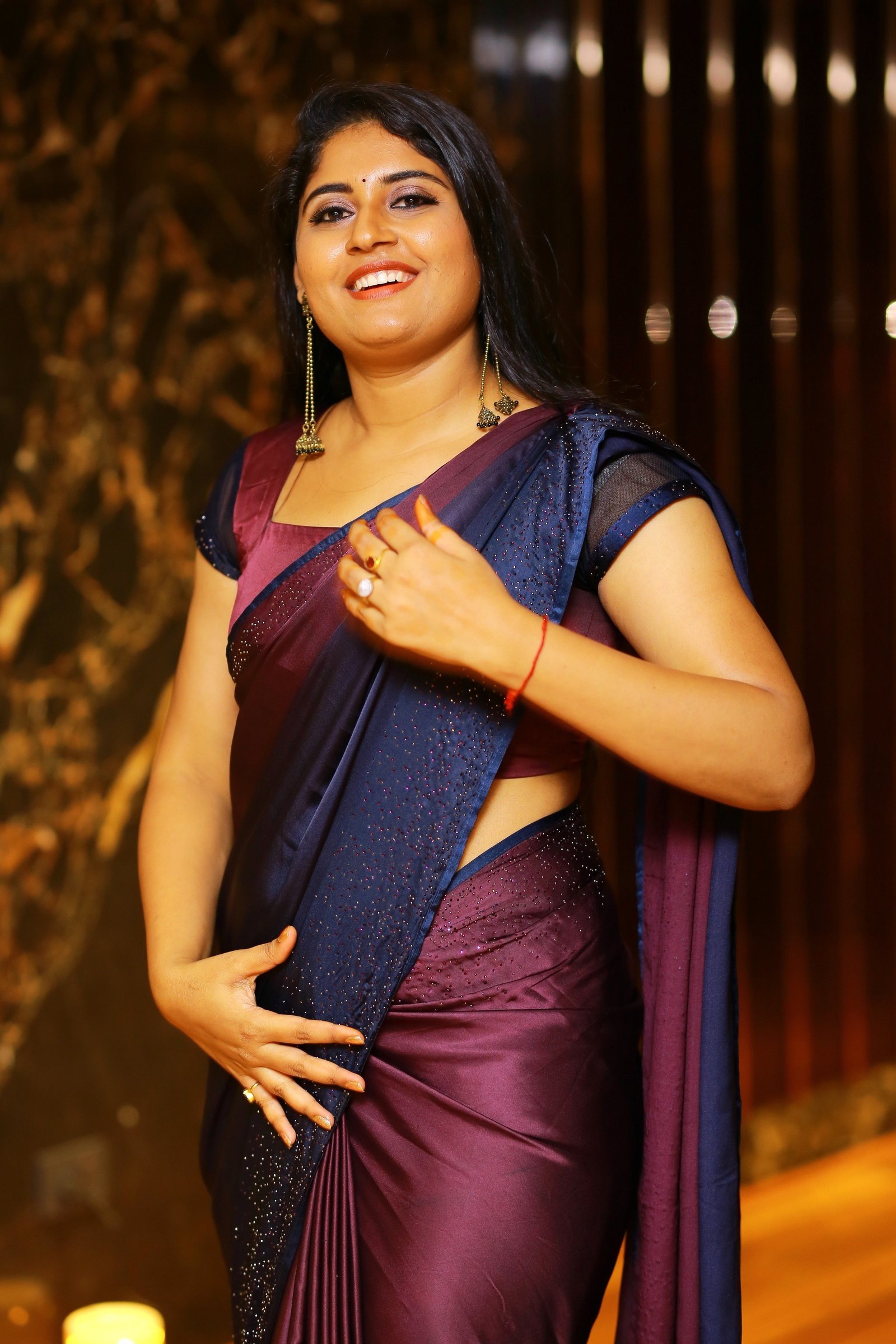 Anchor Sonia Chowdary Snapped In Saree At Hotel Daspalla Photos | Picture 1669241