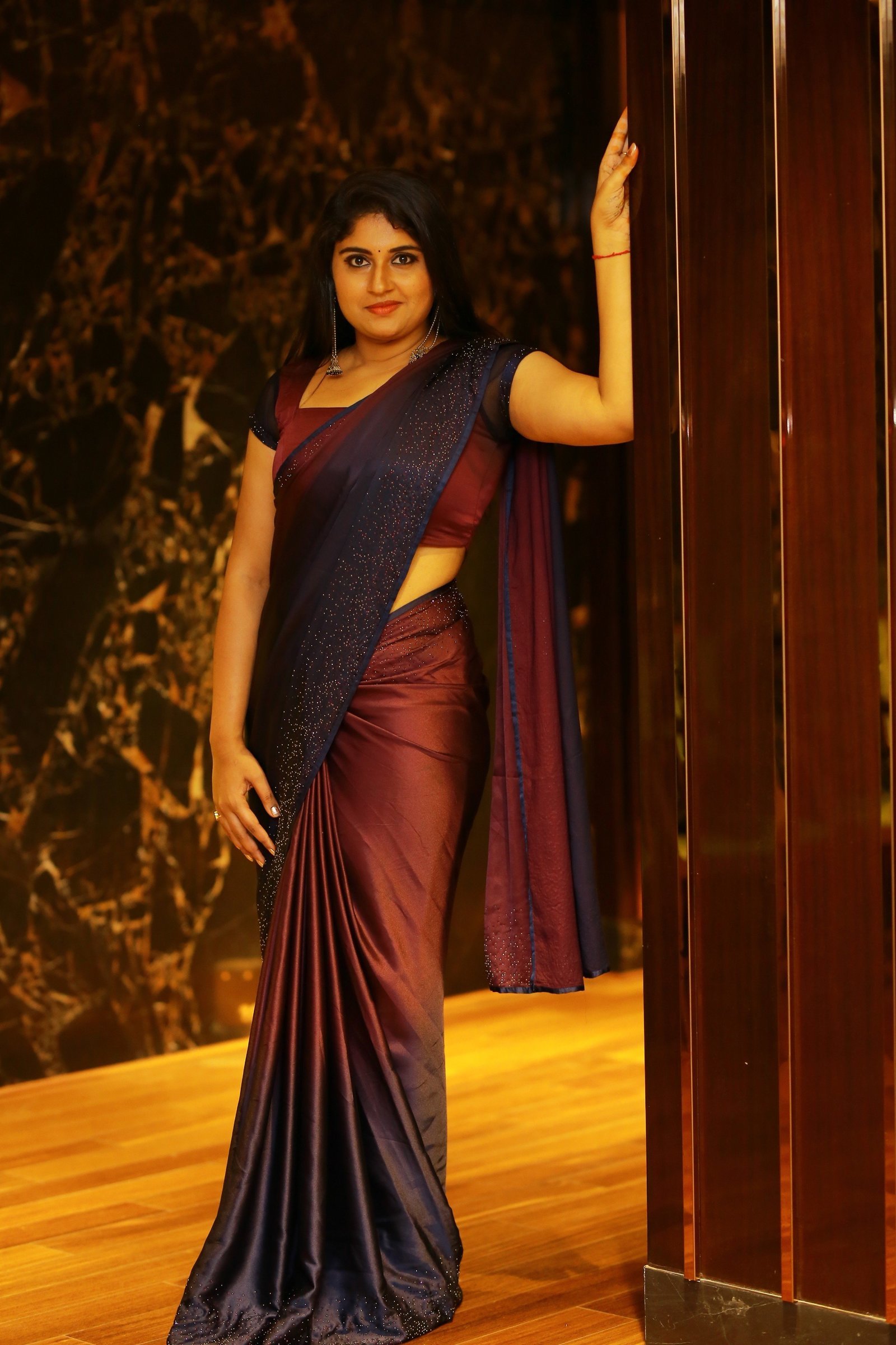Anchor Sonia Chowdary Snapped In Saree At Hotel Daspalla Photos | Picture 1669242