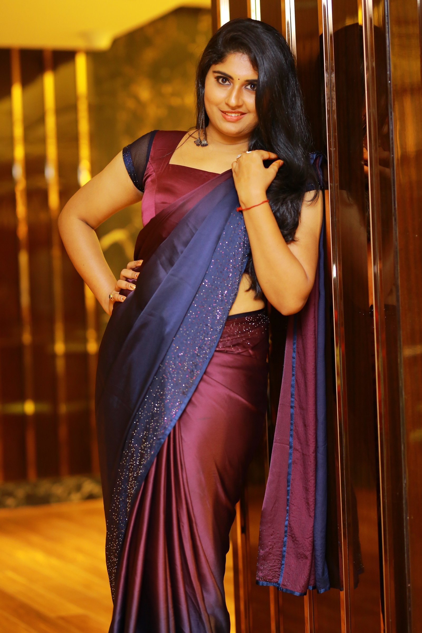 Anchor Sonia Chowdary Snapped In Saree At Hotel Daspalla Photos | Picture 1669239