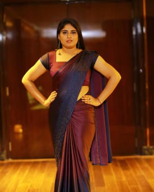 Anchor Sonia Chowdary Snapped In Saree At Hotel Daspalla Photos | Picture 1669232