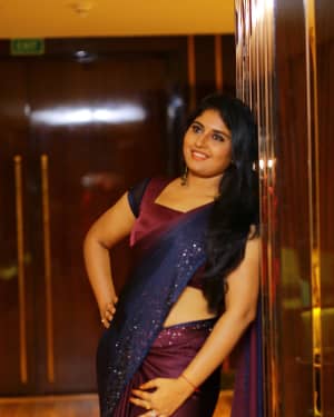 Anchor Sonia Chowdary Snapped In Saree At Hotel Daspalla Photos | Picture 1669236