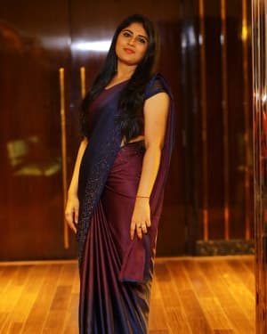 Anchor Sonia Chowdary Snapped In Saree At Hotel Daspalla Photos | Picture 1669227